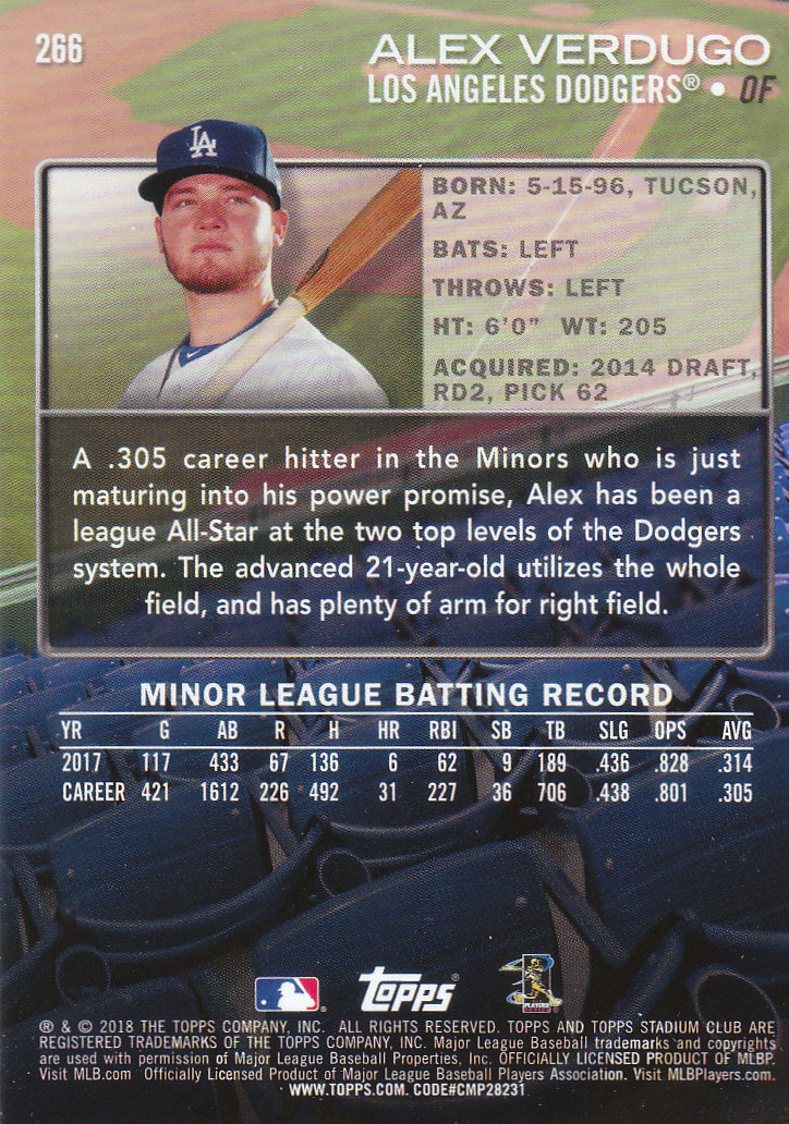 2018 Stadium Club Baseball Part 3 Parallel Cards - Picture 51 of 131