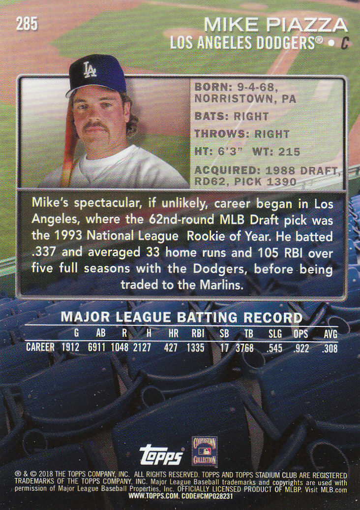 2018 Stadium Club Baseball Part 3 Parallel Cards - Picture 55 of 131