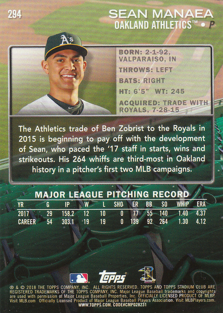 2018 Stadium Club Baseball Part 3 Parallel Cards - Picture 57 of 131
