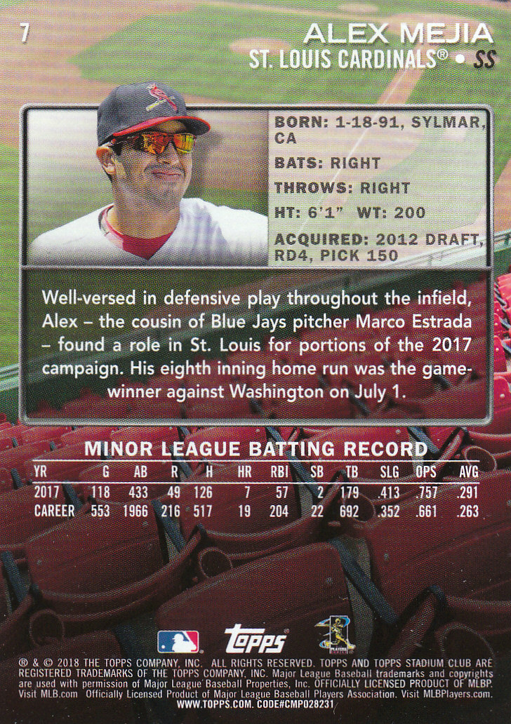2018 Stadium Club Baseball Part 3 Parallel Cards - Picture 69 of 131