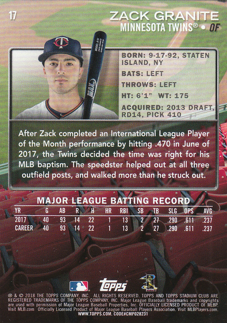 2018 Stadium Club Baseball Part 3 Parallel Cards - Picture 73 of 131