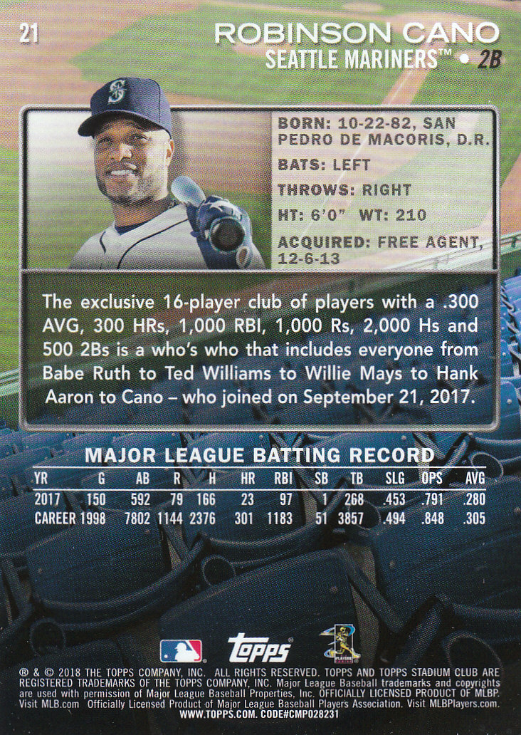 2018 Stadium Club Baseball Part 3 Parallel Cards - Picture 75 of 131