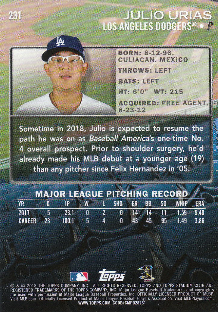 2018 Stadium Club Baseball Part 3 Parallel Cards - Picture 123 of 131