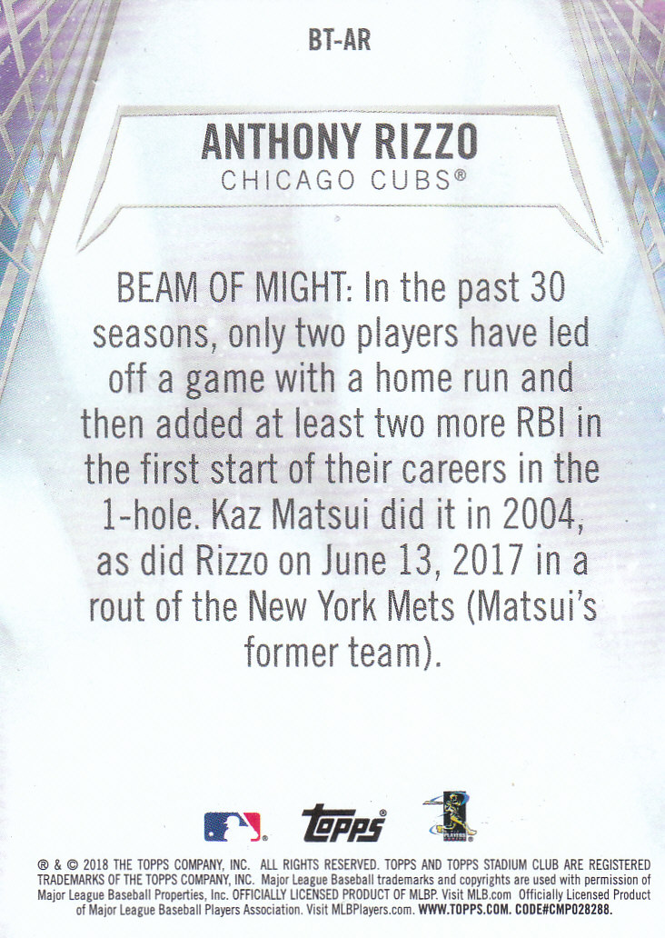 2018 Stadium Club Baseball Part 4 Insert and Autograph Cards - Picture 19 of 113