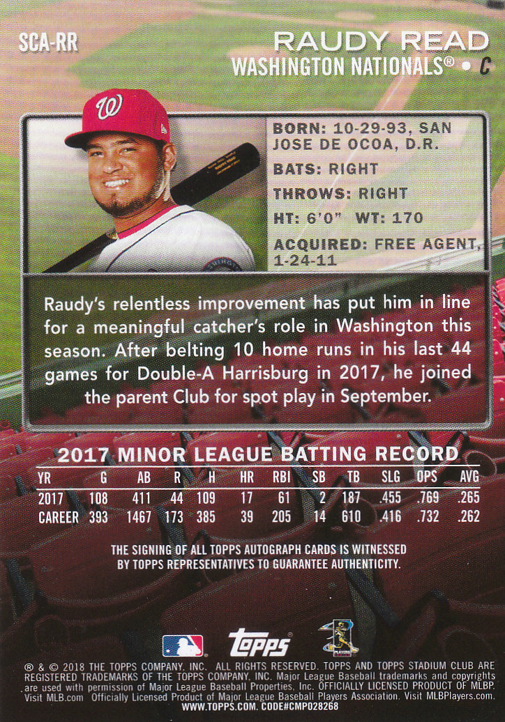 2018 Stadium Club Baseball Part 4 Insert and Autograph Cards - Picture 13 of 113