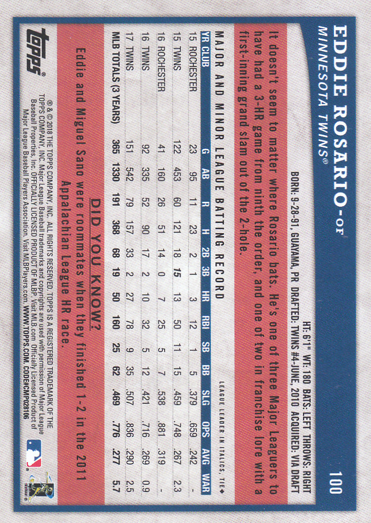 2018 Topps Big League Baseball Part 1 Main Set Cards #1 to #250 - Picture 196 of 484