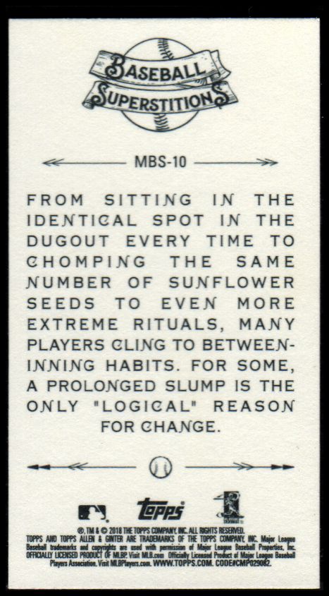 2018 Topps Allen and Ginter Mini Baseball Superstitions YOU PICK - Picture 9 of 15