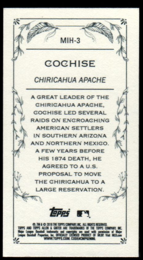 2018 Topps Allen and Ginter Mini Indigenous Heroes YOU PICK - Picture 3 of 31