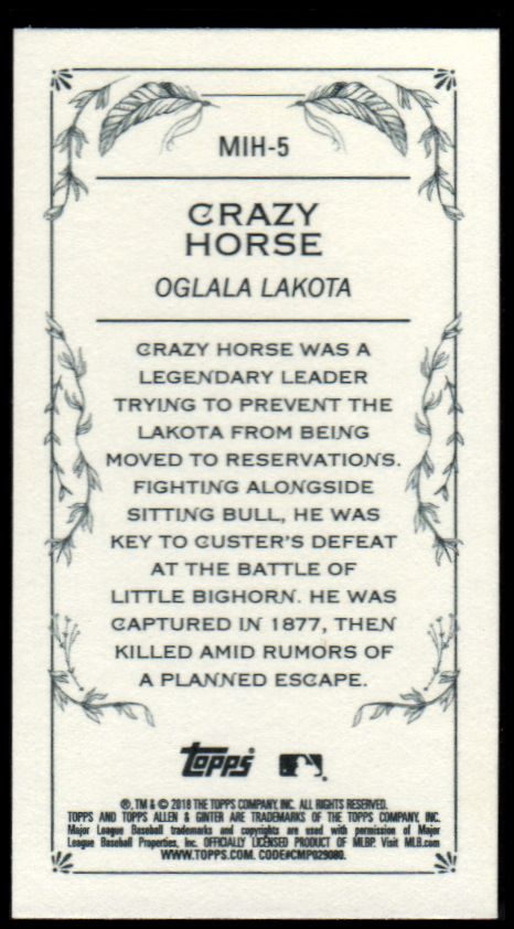 2018 Topps Allen and Ginter Mini Indigenous Heroes YOU PICK - Picture 5 of 31