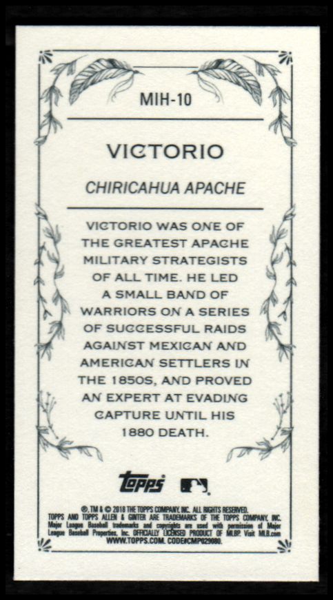 2018 Topps Allen and Ginter Mini Indigenous Heroes YOU PICK - Picture 9 of 31