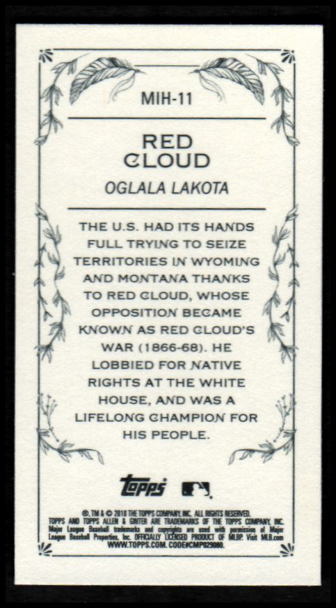 2018 Topps Allen and Ginter Mini Indigenous Heroes YOU PICK - Picture 11 of 31