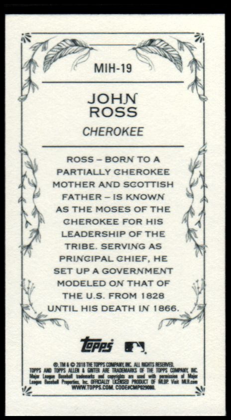 2018 Topps Allen and Ginter Mini Indigenous Heroes YOU PICK - Picture 23 of 31