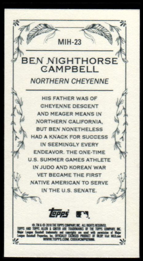 2018 Topps Allen and Ginter Mini Indigenous Heroes YOU PICK - Picture 27 of 31