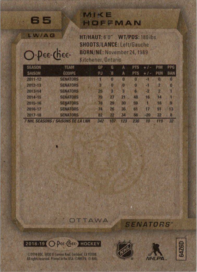 2018-19 O-Pee-Chee Hockey Card Pick 1-250