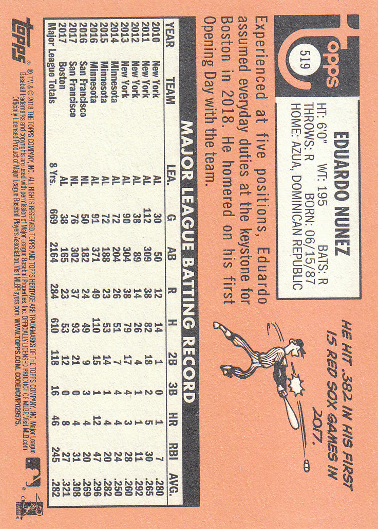 2018 Topps Heritage High Series Baseball Part 1 Main Set Cards #501 to #725 - Picture 35 of 435