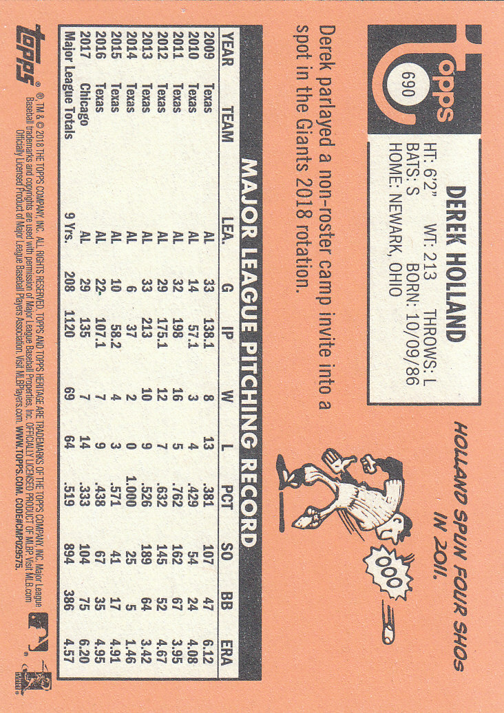 2018 Topps Heritage High Series Baseball Part 1 Main Set Cards #501 to #725 - Picture 367 of 435