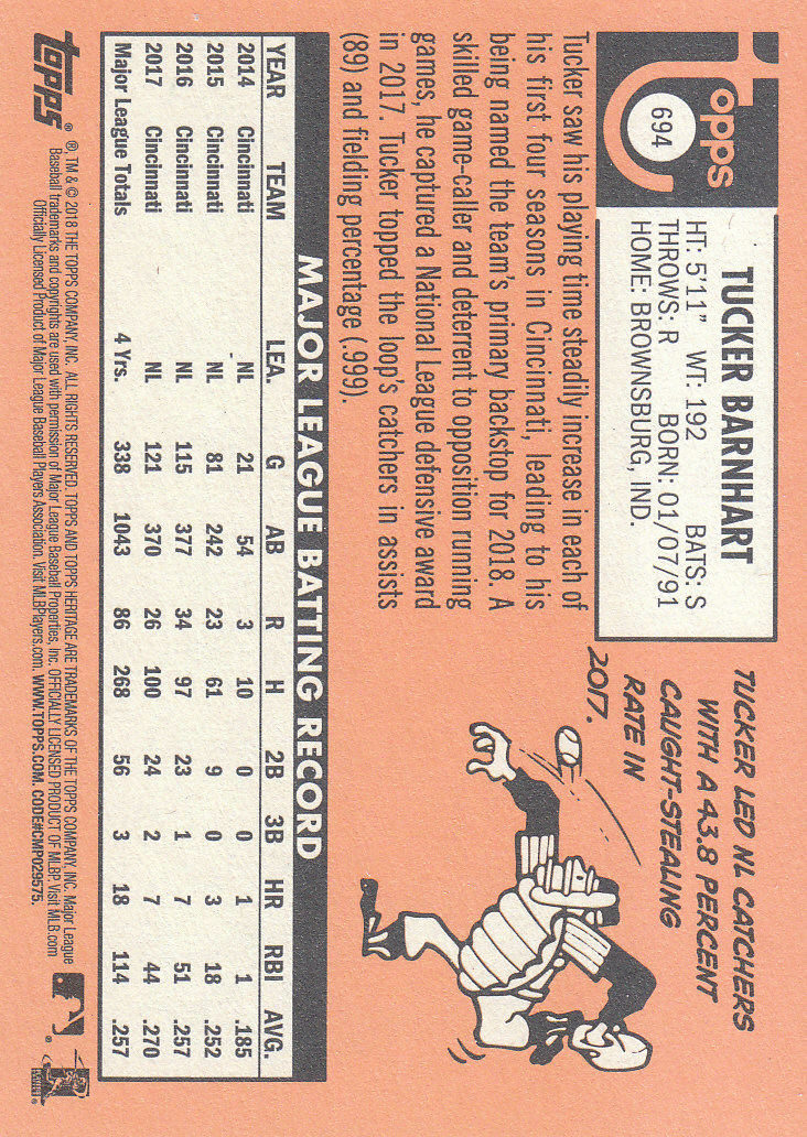 2018 Topps Heritage High Series Baseball Part 1 Main Set Cards #501 to #725 - Picture 375 of 435
