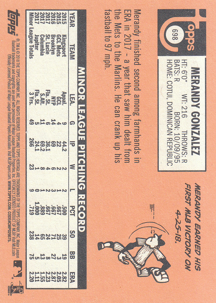 2018 Topps Heritage High Series Baseball Part 1 Main Set Cards #501 to #725 - Picture 383 of 435