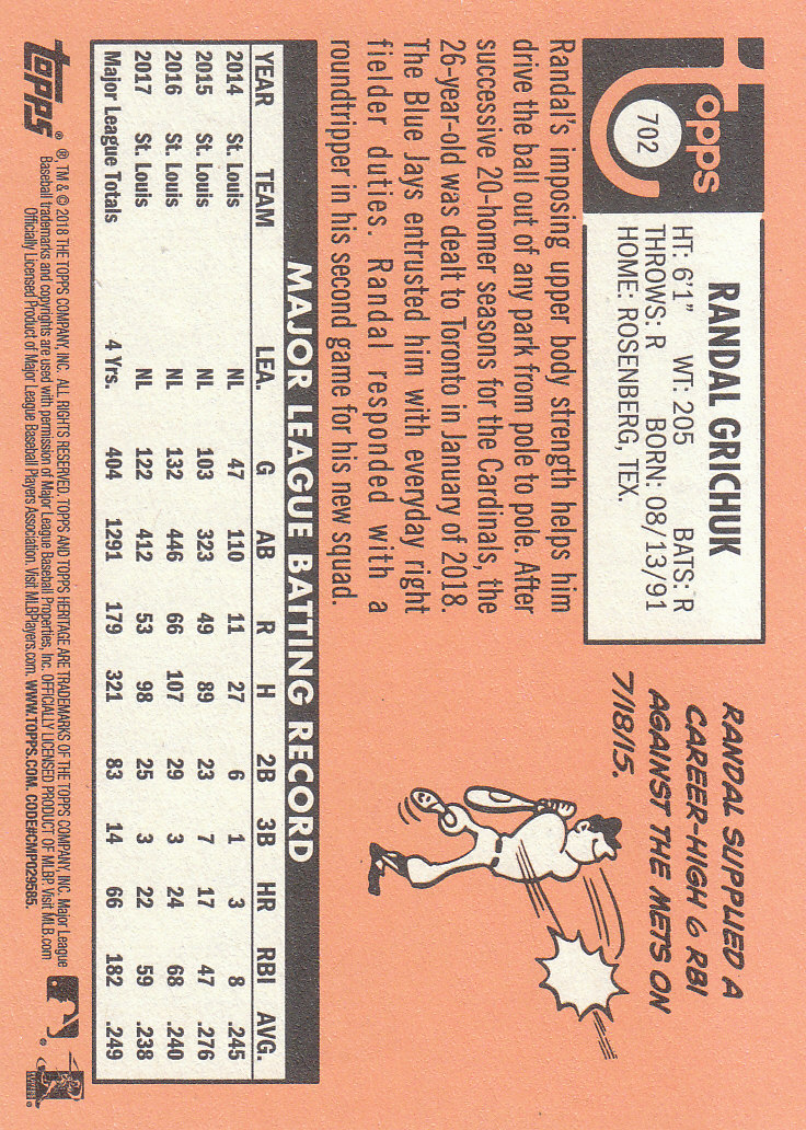 2018 Topps Heritage High Series Baseball Part 1 Main Set Cards #501 to #725 - Picture 391 of 435