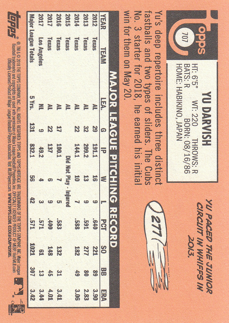 2018 Topps Heritage High Series Baseball Part 1 Main Set Cards #501 to #725 - Picture 401 of 435