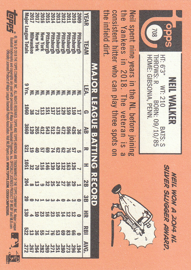 2018 Topps Heritage High Series Baseball Part 1 Main Set Cards #501 to #725 - Picture 403 of 435