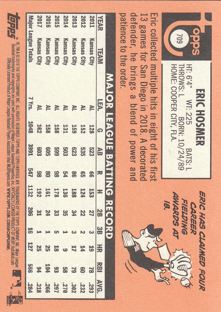 2018 Topps Heritage High Series Baseball Part 1 Main Set Cards #501 to #725 - Picture 405 of 435