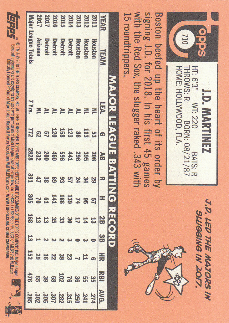 2018 Topps Heritage High Series Baseball Part 1 Main Set Cards #501 to #725 - Picture 407 of 435