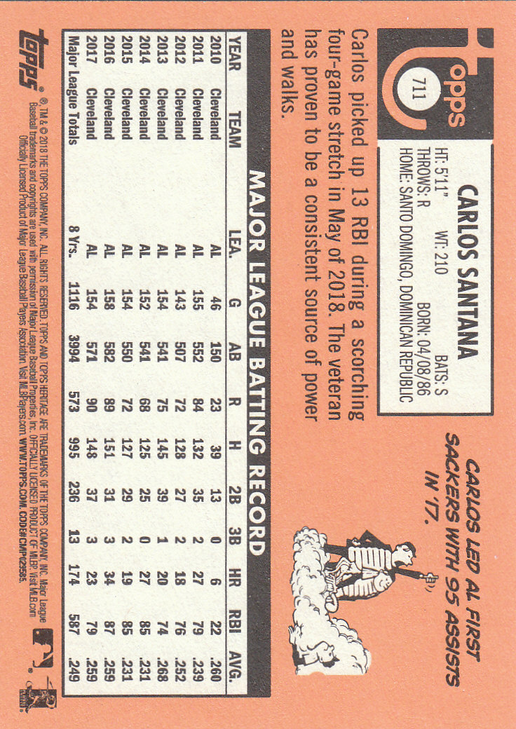 2018 Topps Heritage High Series Baseball Part 1 Main Set Cards #501 to #725 - Picture 409 of 435