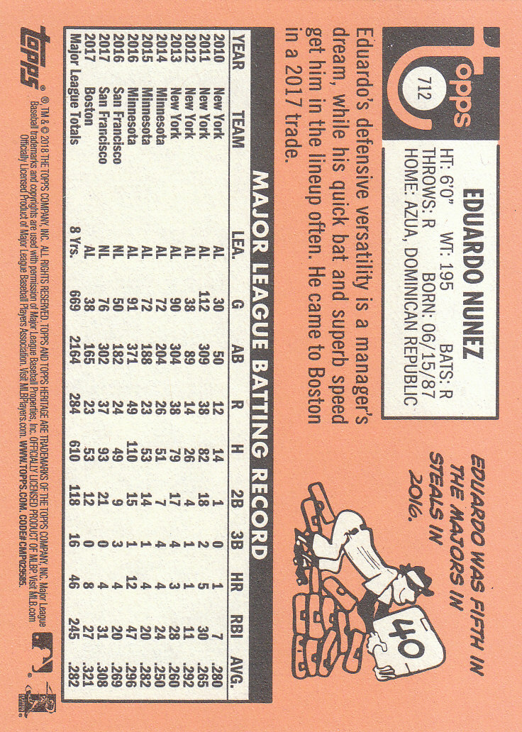 2018 Topps Heritage High Series Baseball Part 1 Main Set Cards #501 to #725 - Picture 411 of 435