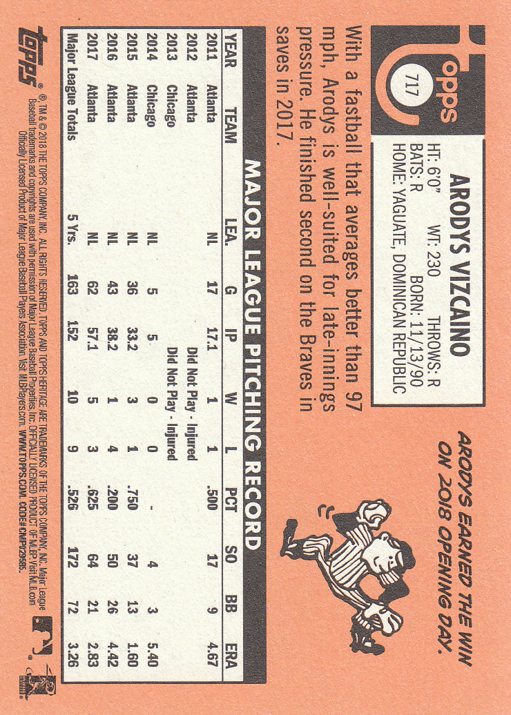 2018 Topps Heritage High Series Baseball Part 1 Main Set Cards #501 to #725 - Picture 421 of 435