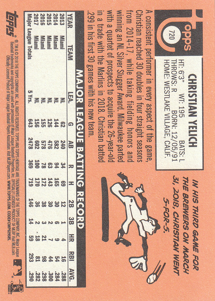 2018 Topps Heritage High Series Baseball Part 1 Main Set Cards #501 to #725 - Picture 425 of 435