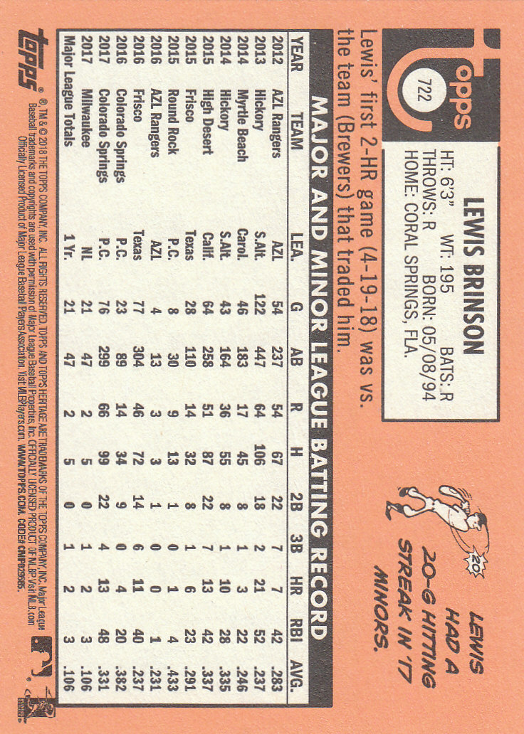 2018 Topps Heritage High Series Baseball Part 1 Main Set Cards #501 to #725 - Picture 429 of 435