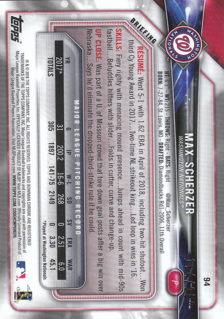 2018 Bowman Chrome Baseball Part 2 Insert, Parallel and Autograph Cards - Picture 63 of 75