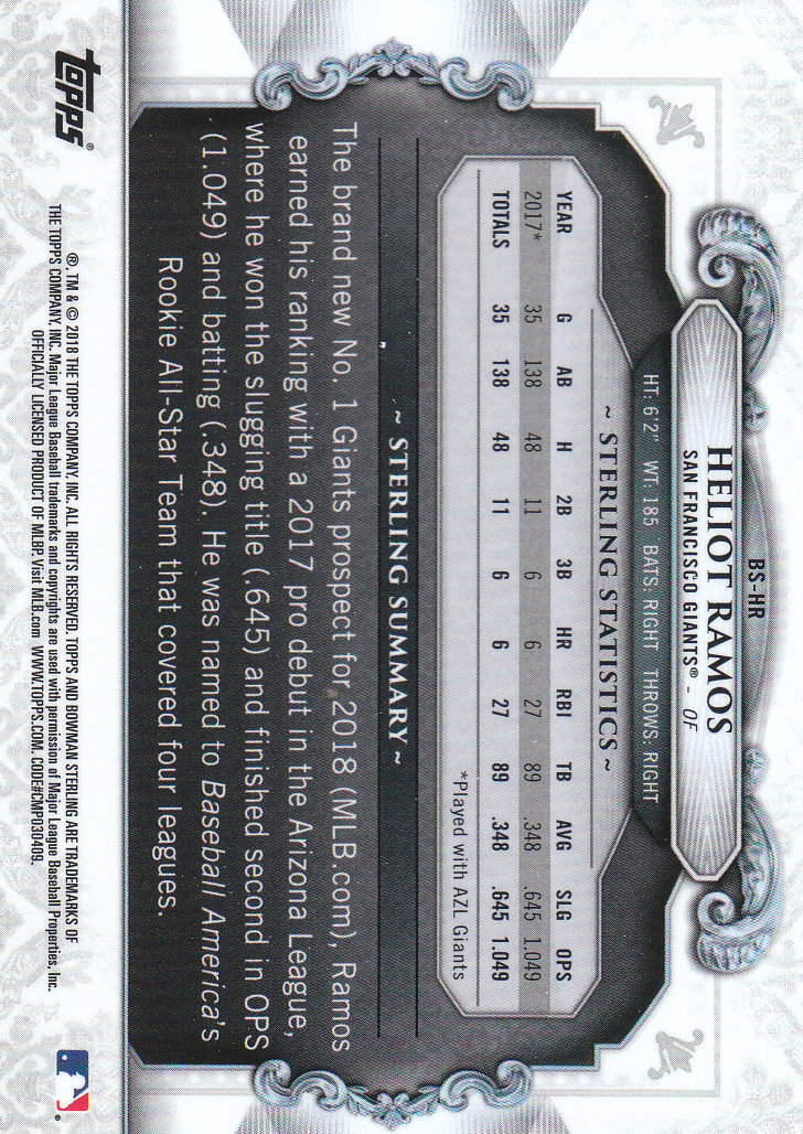 2018 Bowman Sterling Baseball - Picture 3 of 7