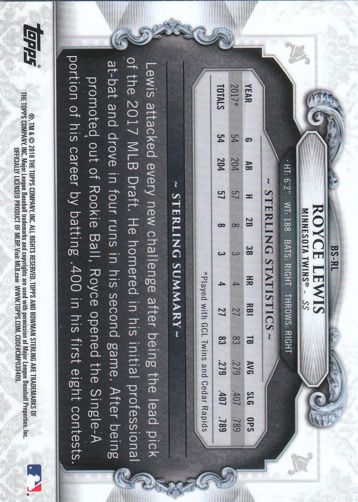2018 Bowman Sterling Baseball - Picture 7 of 7