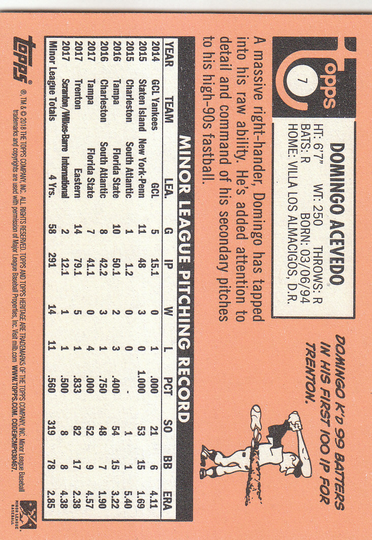 2018 Topps Heritage Minors Baseball Part 1 Main Set - Picture 11 of 369