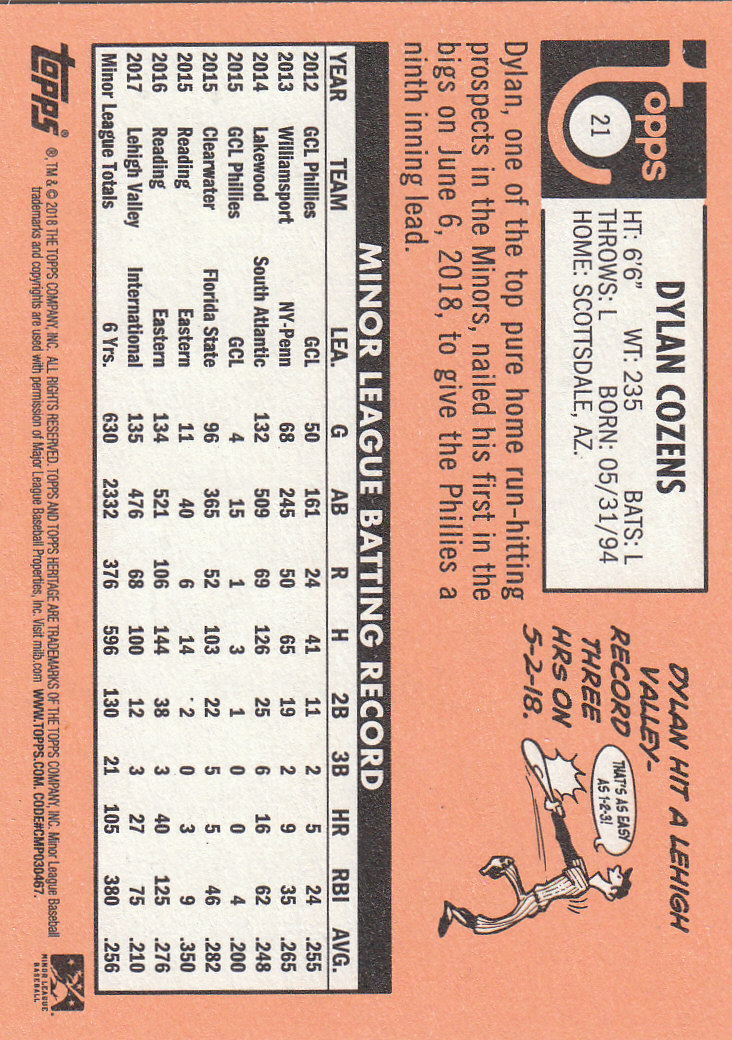 2018 Topps Heritage Minors Baseball Part 1 Main Set - Picture 37 of 369