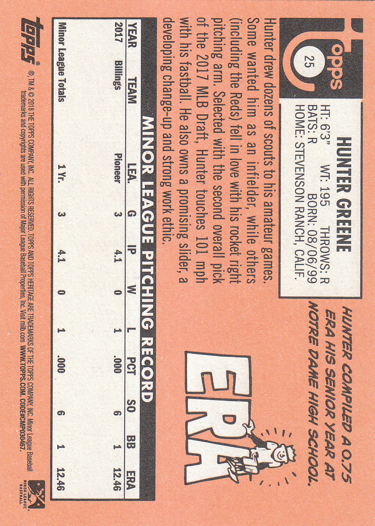 2018 Topps Heritage Minors Baseball Part 1 Main Set - Picture 45 of 369