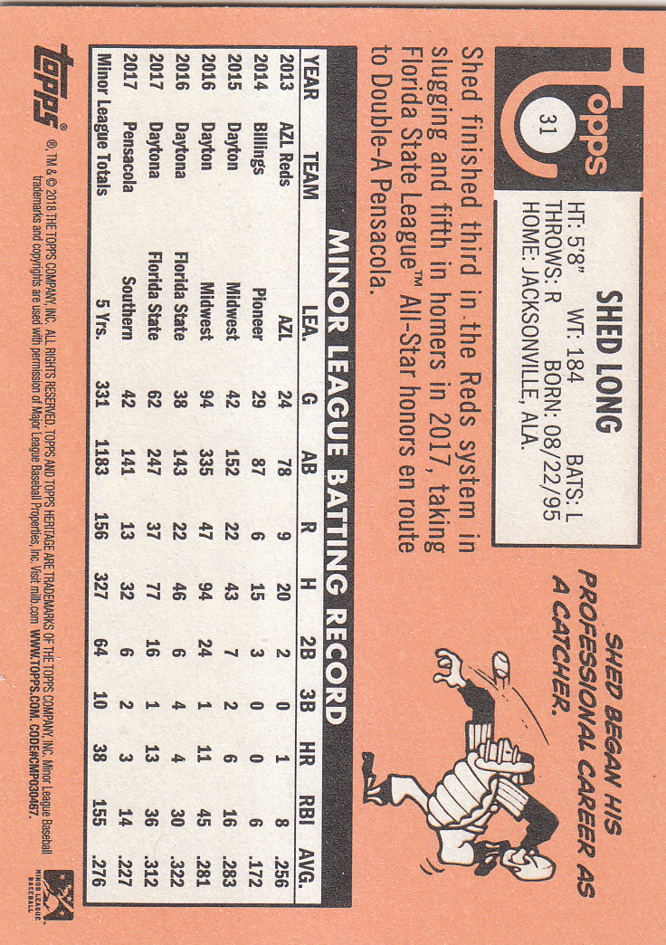 2018 Topps Heritage Minors Baseball Part 1 Main Set - Picture 57 of 369