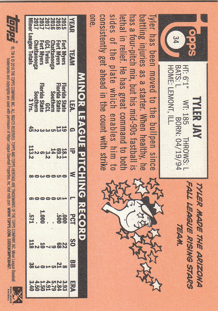 2018 Topps Heritage Minors Baseball Part 1 Main Set - Picture 61 of 369
