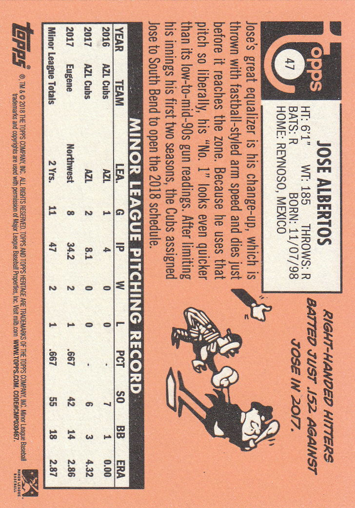 2018 Topps Heritage Minors Baseball Part 1 Main Set - Picture 85 of 369