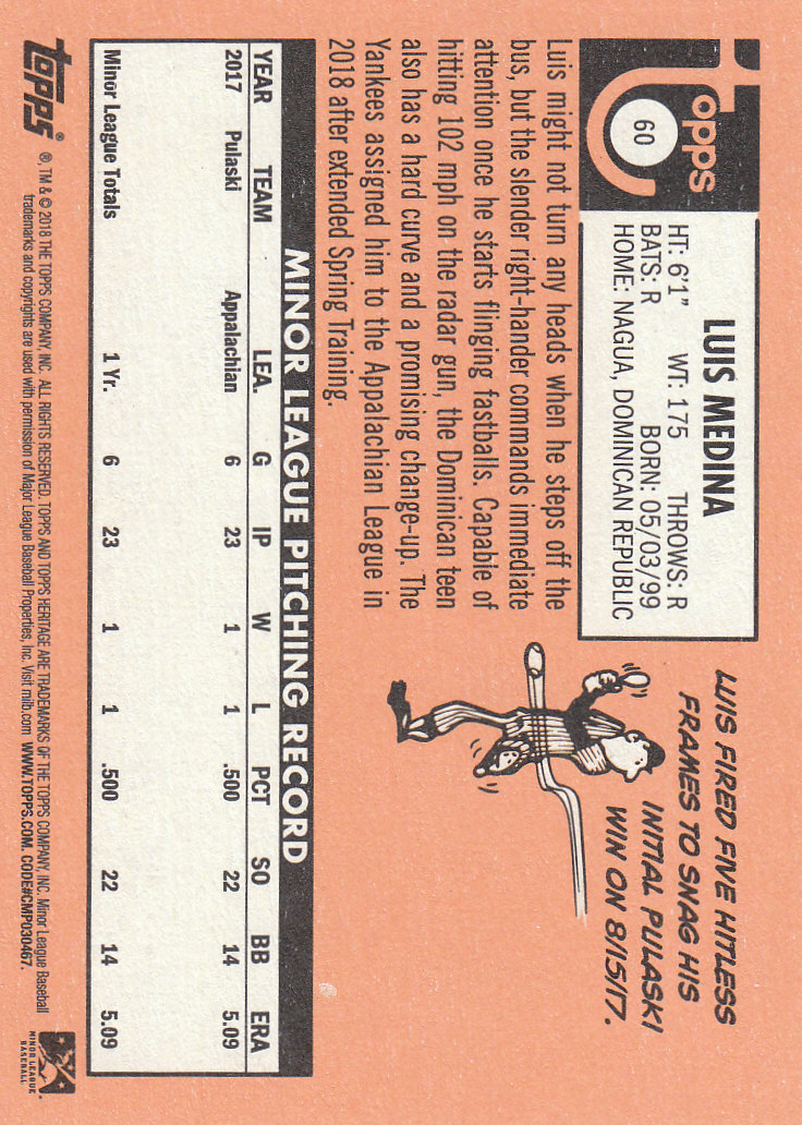 2018 Topps Heritage Minors Baseball Part 1 Main Set - Picture 109 of 369