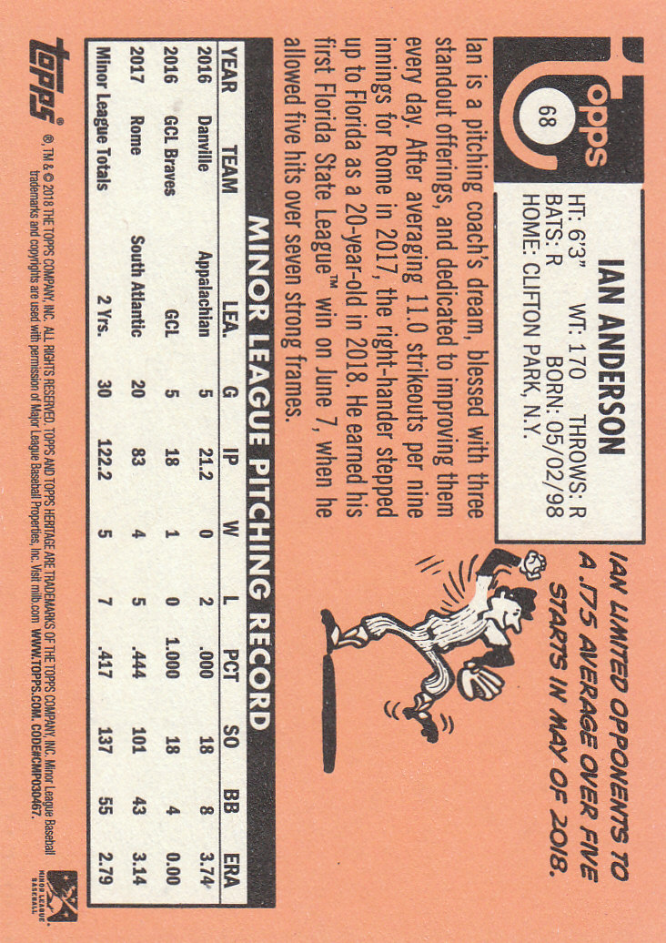 2018 Topps Heritage Minors Baseball Part 1 Main Set - Picture 121 of 369