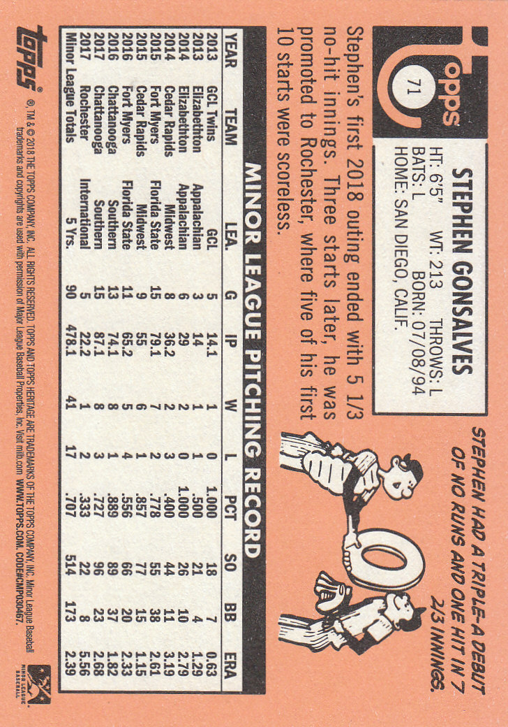 2018 Topps Heritage Minors Baseball Part 1 Main Set - Picture 127 of 369