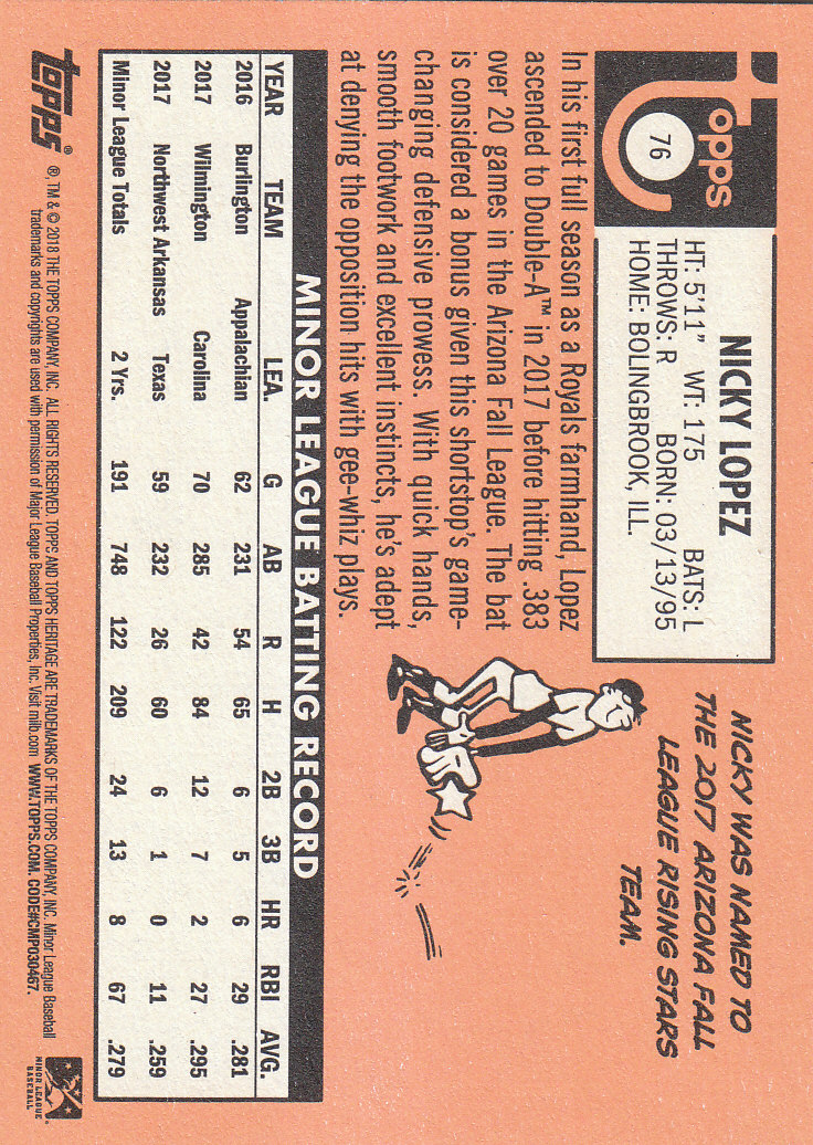 2018 Topps Heritage Minors Baseball Part 1 Main Set - Picture 137 of 369