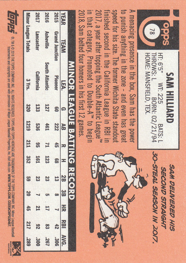 2018 Topps Heritage Minors Baseball Part 1 Main Set - Picture 141 of 369