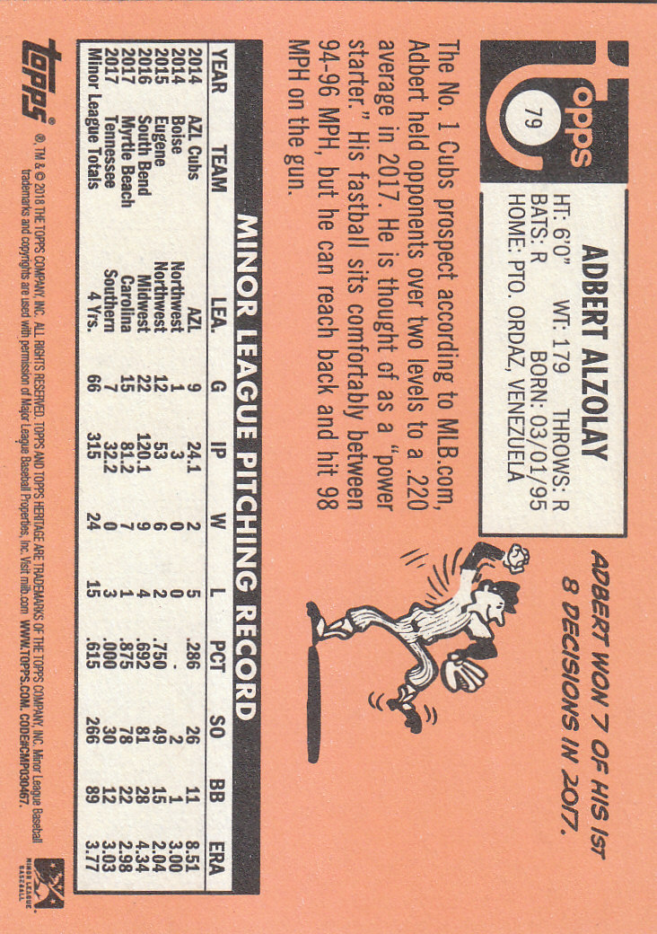 2018 Topps Heritage Minors Baseball Part 1 Main Set - Picture 143 of 369