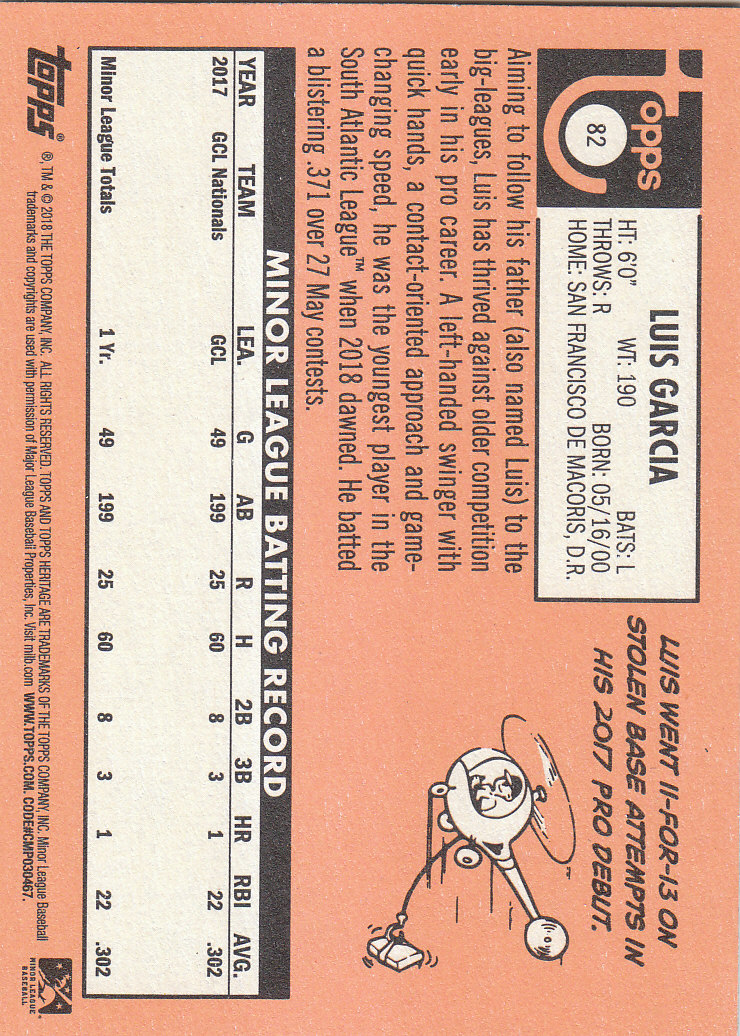2018 Topps Heritage Minors Baseball Part 1 Main Set - Picture 149 of 369