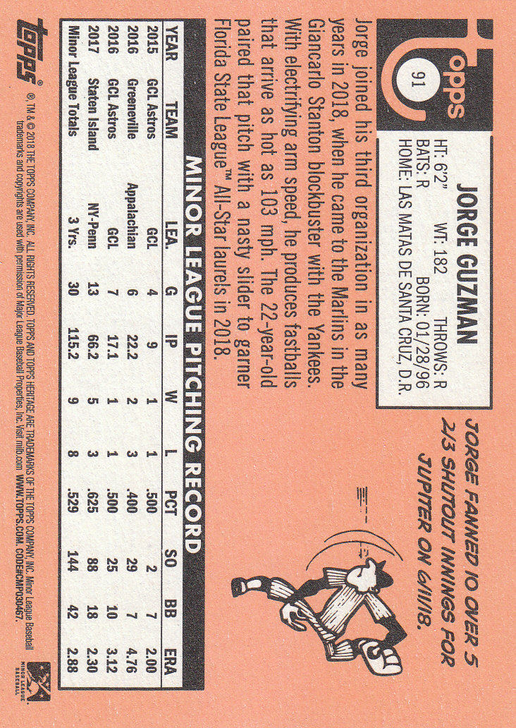 2018 Topps Heritage Minors Baseball Part 1 Main Set - Picture 165 of 369