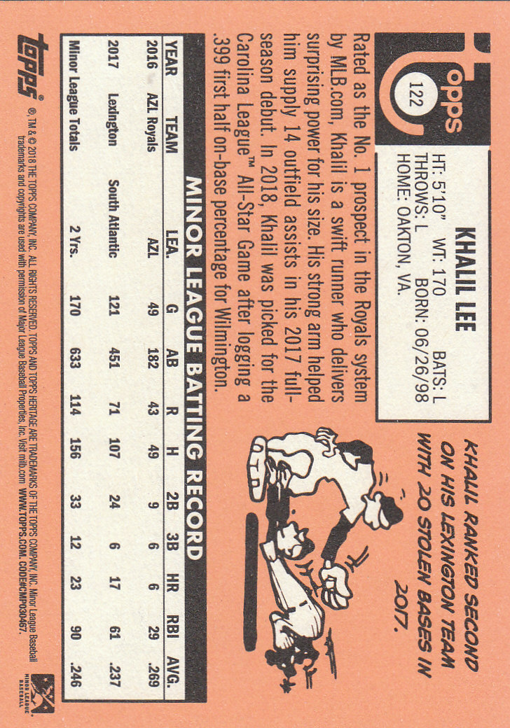 2018 Topps Heritage Minors Baseball Part 1 Main Set - Picture 221 of 369